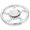 Aluminium Wagon Wheel Hand Fidget Spinner - Metallic Silver