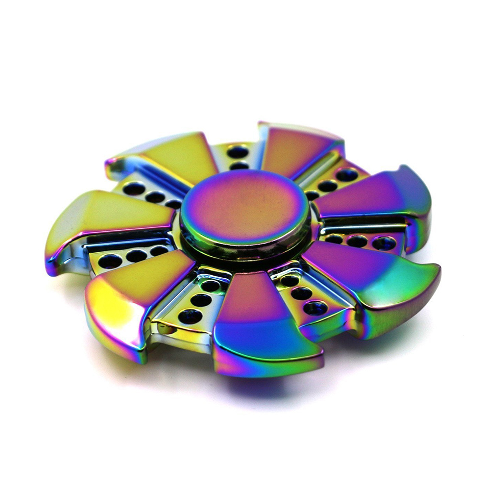 4-Sided Spinner Ninja Star Zinc Rainbow (L) – WizZon