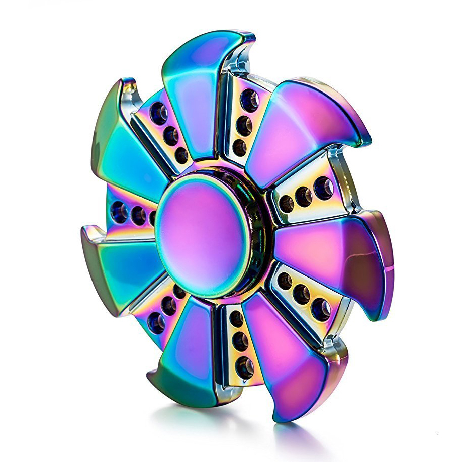 4-Sided Spinner Ninja Star Zinc Rainbow (L) – WizZon