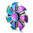 Zinc Alloy Rainbow Fidget Spinner (7-Side) Ninja Star