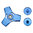 Aluminium 3-Leaves Hand Fidget Spinner - Metallic Blue