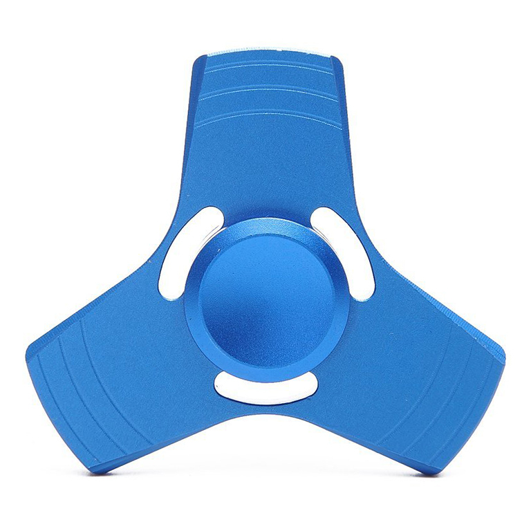 Aluminium 3-Leaves Spinner Blue)