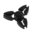 Aluminium 3-Leaves Crab Hand Fidget Spinner - Metallic Black