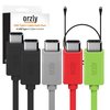 Orzly (4-Pack) Certified USB-C (Type-C) Fast Charging Cable (Colours)