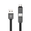 1.2m Nillkin 2-in-1 Micro USB + Type-C Data Charging Cable - Black