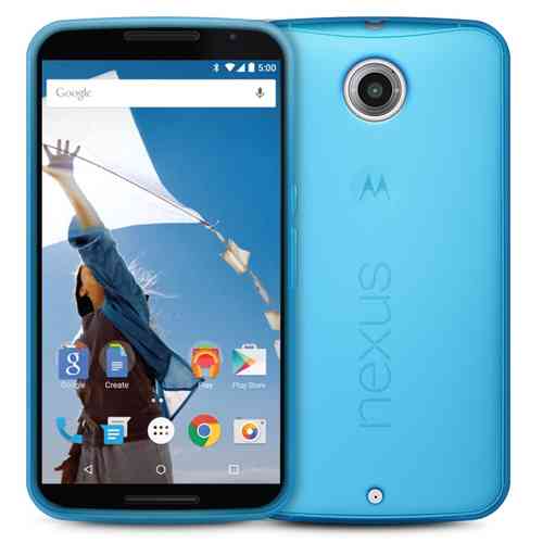 Orzly Flexi Gel Case for Google Nexus 6 - Smoke Blue (Two-Tone)