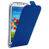 Sleep/Wake Vertical Leather Flip Case for Samsung Galaxy S4 - Blue