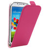 Sleep/Wake Vertical Leather Flip Case for Samsung Galaxy S4 - Pink