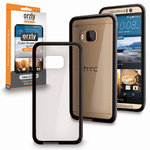 Orzly Fusion Frame Bumper Case for HTC One M9 - Black / Clear