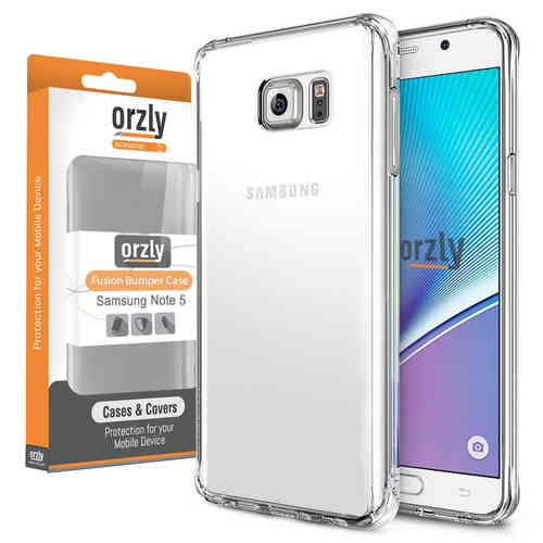 Orzly Fusion Frame Bumper Case for Samsung Galaxy Note 5 - Clear