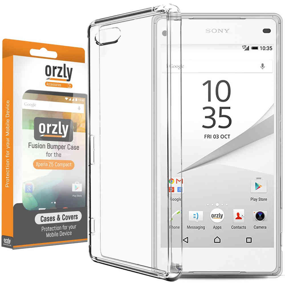 Orzly Fusion Bumper Case Sony (Clear)