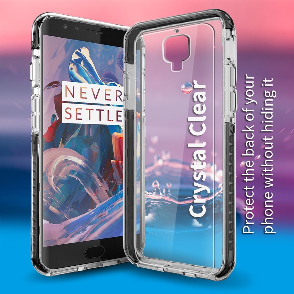Orzly Fusion Frame Bumper Case - OnePlus 3 / 3T (Black)