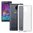 Orzly Fusion Frame Bumper Case for Samsung Galaxy Note 4 - White (Clear)