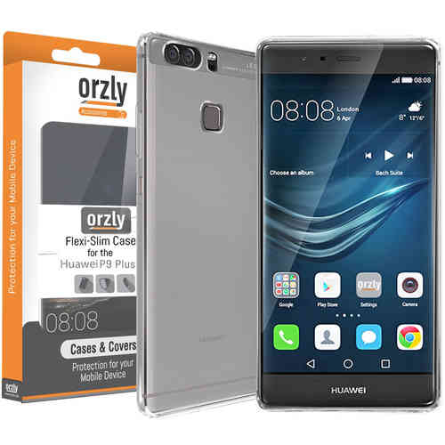 Orzly Flexi Gel Case for Huawei P9 Plus - Clear (Transparent)