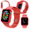 Orzly Face Plate Bumper Frame Case for Apple Watch 38mm - Red