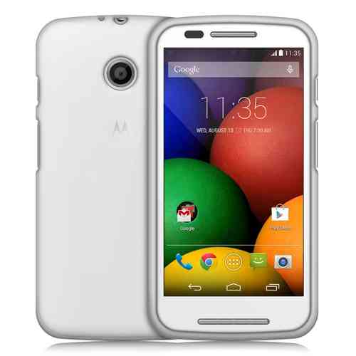 Orzly Flexi Gel Case for Motorola Moto E (1st Gen) - Smoke White