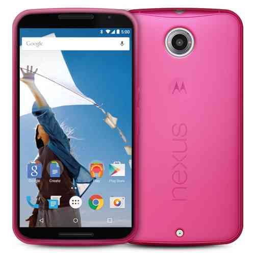 Orzly Flexi Gel Case for Google Nexus 6 - Smoke Pink (Two-Tone)