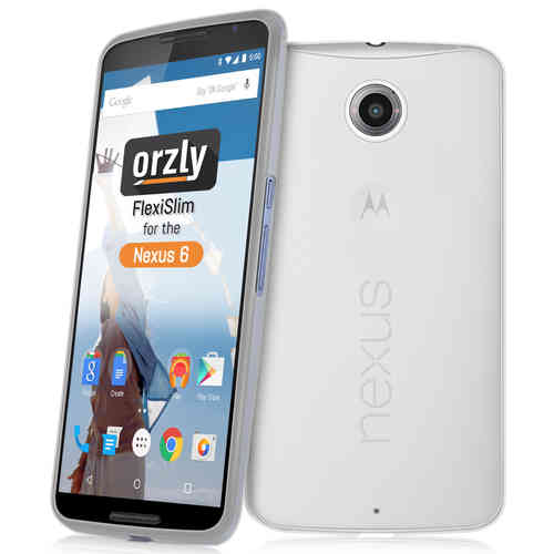 Orzly Flexi Slim Case for Google Nexus 6 - Frosted White