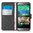 Orzly Leather Wallet Case & Card Holder Pouch for HTC One Mini 2 - Black