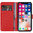 Orzly Premium Leather Wallet Case for Apple iPhone X / Xs - Red