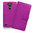 Orzly Leather Wallet Flip Case (Card Holder) for LG G3 - Purple