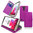 Orzly Leather Wallet Flip Case (Card Holder) for LG G3 - Purple
