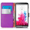 Orzly Leather Wallet Flip Case (Card Holder) for LG G3 - Purple