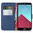 Orzly Leather Wallet Flip Case & Card Holder for LG G4 - Blue