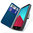 Orzly Leather Wallet Flip Case & Card Holder for LG G4 - Blue