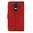 Orzly Leather Wallet Case & Card Holder Pouch for LG G4 - Red