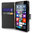 Orzly Leather Wallet Flip Case for Microsoft Lumia 640 - Black