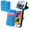 Orzly Leather Wallet Case & Card Pouch for Motorola Moto E (1st Gen) - Blue