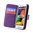 Orzly Leather Wallet Case & Card Pouch for Motorola Moto E (1st Gen) - Purple
