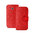 Orzly Leather Wallet Case & Card Pouch for Motorola Moto E (1st Gen) - Red
