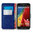 Orzly Leather Wallet Case & Card Pouch for Motorola Moto G (2nd Gen) - Blue