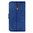 Orzly Leather Wallet Case & Card Pouch for Motorola Moto G (2nd Gen) - Blue