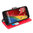 Orzly Leather Wallet Case & Card Pouch for Motorola Moto G (2nd Gen) - Red