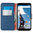 Orzly Leather Wallet & Card Holder Pouch Case for Google Nexus 6 - Blue