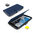 Orzly Leather Wallet & Card Holder Pouch Case for Google Nexus 6 - Blue