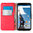 Orzly Leather Wallet & Card Holder Pouch Case for Google Nexus 6 - Red