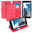 Orzly Leather Wallet & Card Holder Pouch Case for Google Nexus 6 - Red