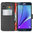 Orzly Leather Wallet Flip Case for Samsung Galaxy Note 5 - Black