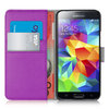 Orzly Leather Wallet Case (Card Holder) for Samsung Galaxy S5 - Purple