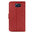 Orzly Leather Wallet Case & Card Holder Pouch for Samsung Galaxy S6 Edge - Red