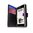 Orzly Leather Wallet Case for Sony Xperia Z1 Compact - Carbon Fibre