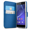 Go to product Orzly Leather Wallet Flip Case for Sony Xperia Z2 - Light Blue