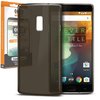 Orzly Flexi Gel Case for OnePlus 2 - Smoke Black (Gloss Grip)