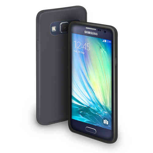 Orzly Flexi Case for Samsung Galaxy A3 (2015) - Smoke Black