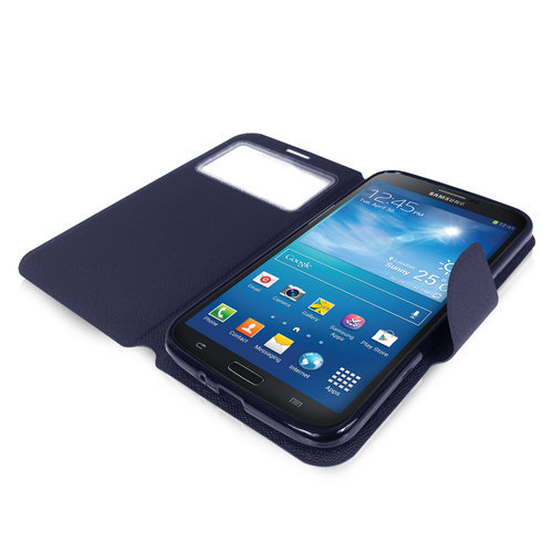 Sonivo Sneak Peak Wallet Case for Samsung Galaxy Mega 6.3 - Blue