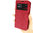 Sonivo Sneak Peak Wallet Case for Samsung Galaxy Mega 6.3 - Red